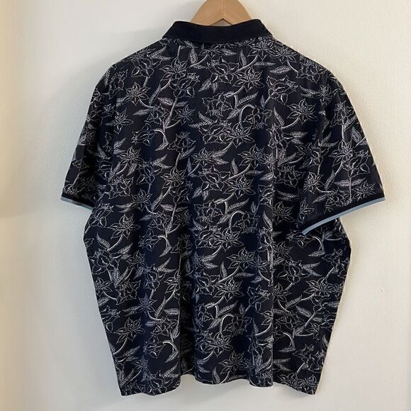 NWT Ted Baker Linear Floral Printed Polo Size 3XL - Picture 4 of 11